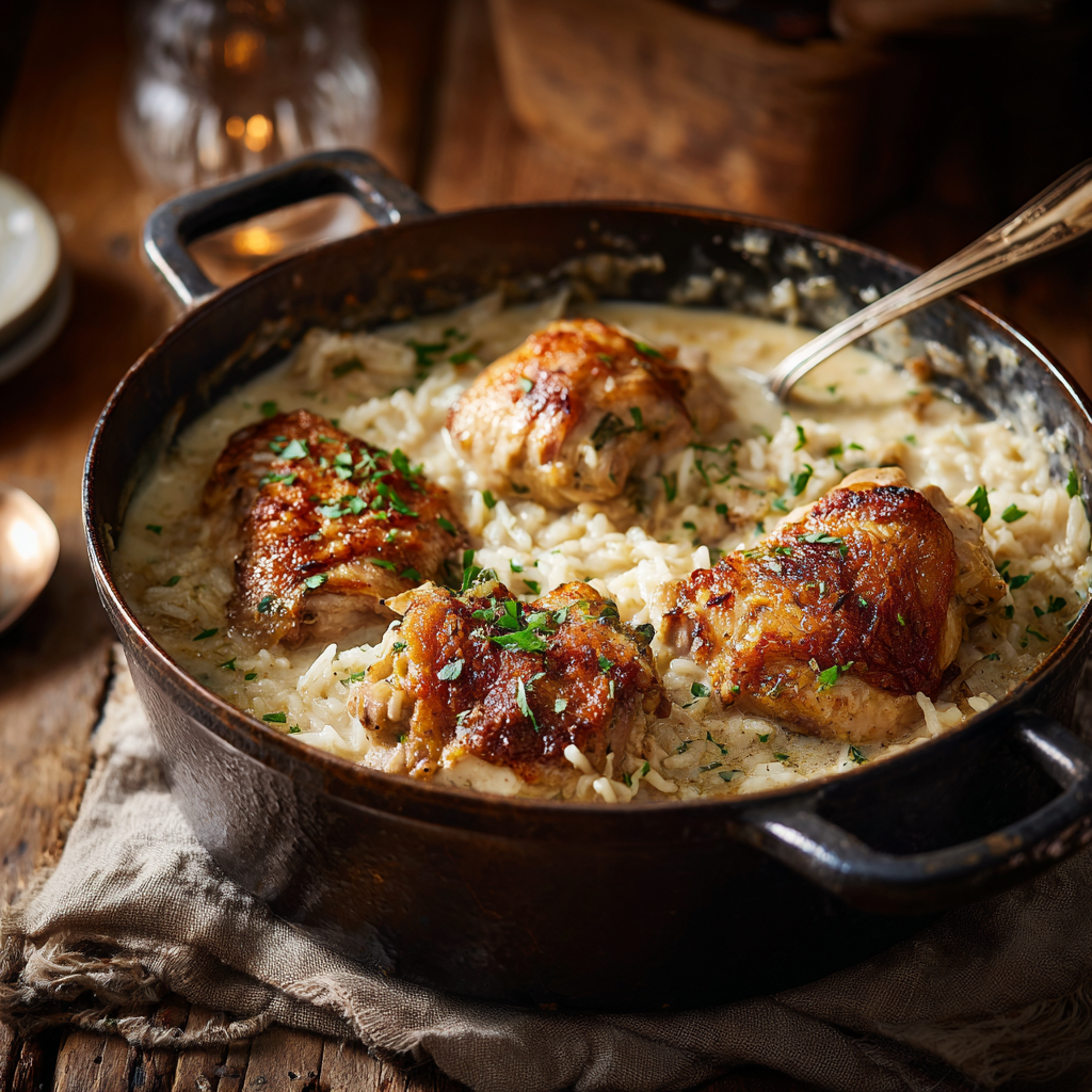 Creamy Chicken & Rice: The Perfect Weeknight Comfort Meal That Comes Together in Minutes